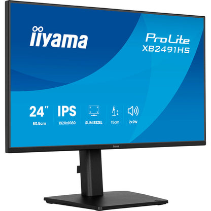 Iiyama ProLite XB2491HS-B1 (60.5 cm (23.8 Zoll), schwarz (matt), FullHD, IPS, HDMI, DP, ergonomischer Standfuß, 120Hz Panel)
