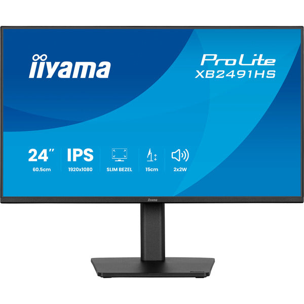 Iiyama ProLite XB2491HS-B1 (60.5 cm (23.8 Zoll), schwarz (matt), FullHD, IPS, HDMI, DP, ergonomischer Standfuß, 120Hz Panel)