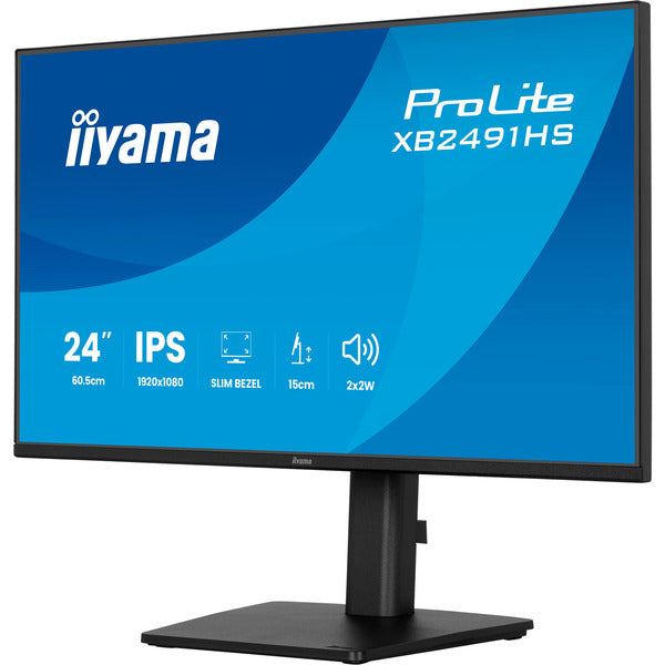 Iiyama ProLite XB2491HS-B1 (60.5 cm (23.8 Zoll), schwarz (matt), FullHD, IPS, HDMI, DP, ergonomischer Standfuß, 120Hz Panel)