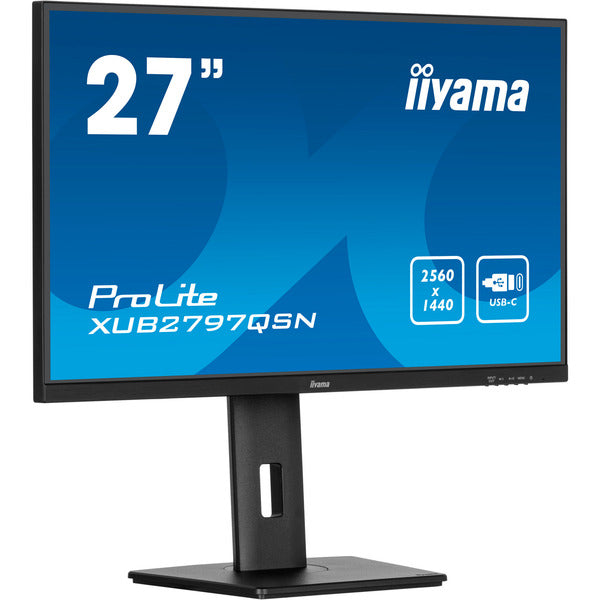 Iiyama ProLite XB2797QSNP-B1 (68.5 cm (27 Zoll), schwarz (matt), QHD, IPS, HDMI, DP, USB-C, USB-Hub, Daisy Chain, KVM)