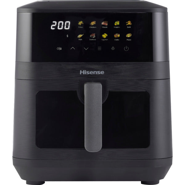 Hisense Heißluftfritteuse HAF2100DCD (schwarz, 2.100 Watt, Korb 7,7 Liter)