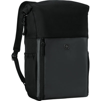 Wenger UrbanOne Roll-Top Backpack (Black, Up to 15.6" / 39.6 cm)