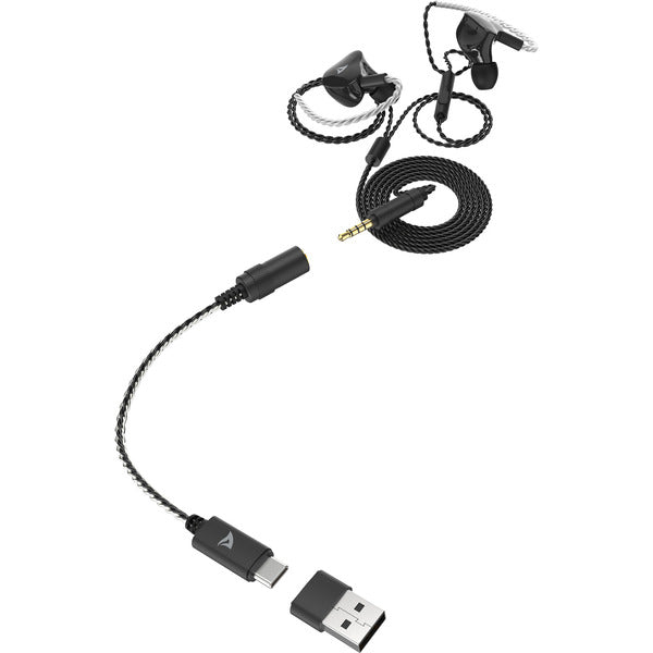 Sharkoon Stealthbite IEM (schwarz, USB-A/C, Klinke 3,5 mm)