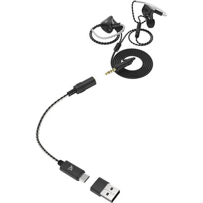 Sharkoon Stealthbite IEM (schwarz, USB-A/C, Klinke 3,5 mm)