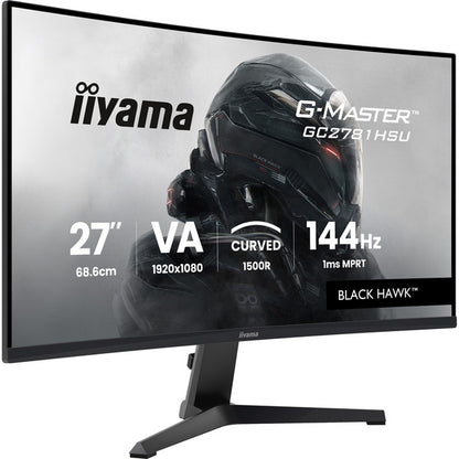 Iiyama G-Master GC2781HSU-B1 (68.6 cm (27 Zoll), schwarz, FullHD, VA, Curved, Free-Sync Premium, USB-Hub, 144Hz Panel)