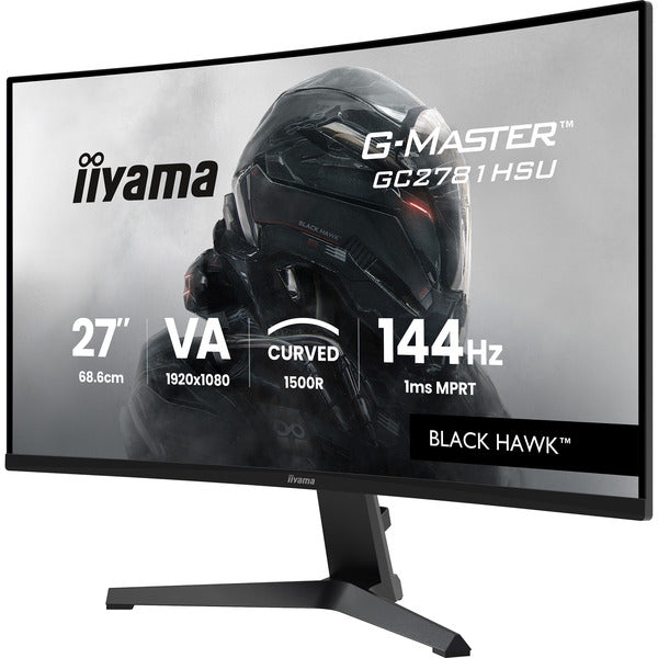 Iiyama G-Master GC2781HSU-B1 (68.6 cm (27 Zoll), schwarz, FullHD, VA, Curved, Free-Sync Premium, USB-Hub, 144Hz Panel)