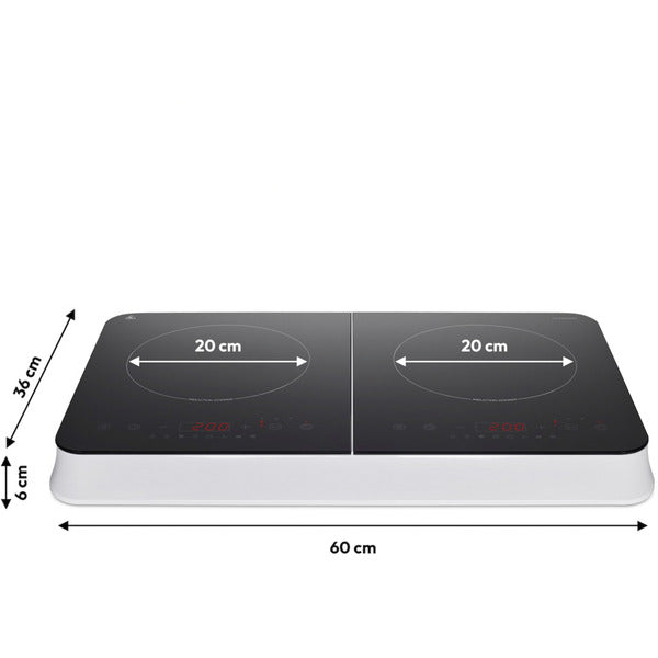Medion LIFE Doppel-Induktionskochplatte MD18493 (schwarz, 3.500 Watt, 2x Ø 20cm)