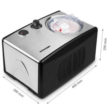 Medion LIFE Eismaschine MD 18387 (schwarz/edelstahl, für 800ml Eiscreme, 150 Watt)