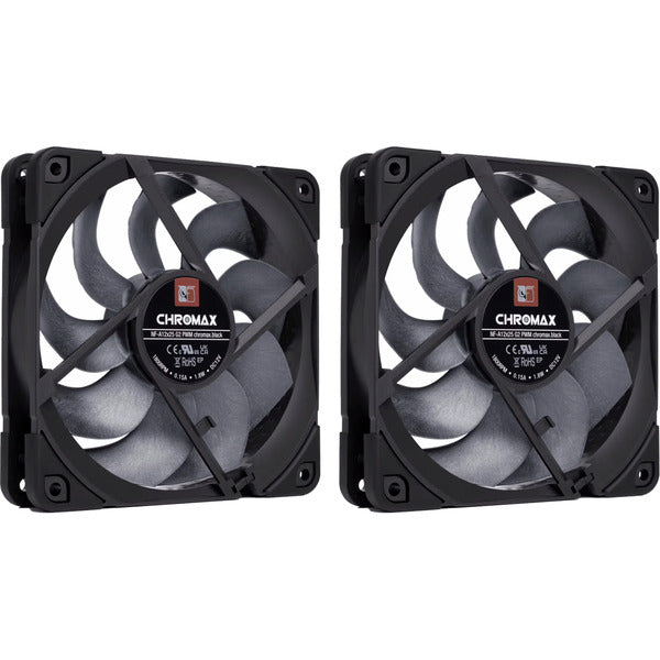 Noctua NF-A12x25 G2 PWM Sx2-PP chromax.black (black/beige, PWM connector, 2 fans, 120 mm)