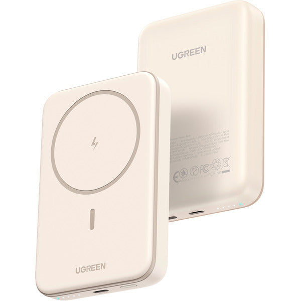 Ugreen Magnetische Kabellose Powerbank 10000mAh mit USB-C Kabel (weiß)