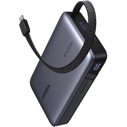 Ugreen Nexode Power Bank 20000mAh 67W mit USB-C Kabel (grau/schwarz)