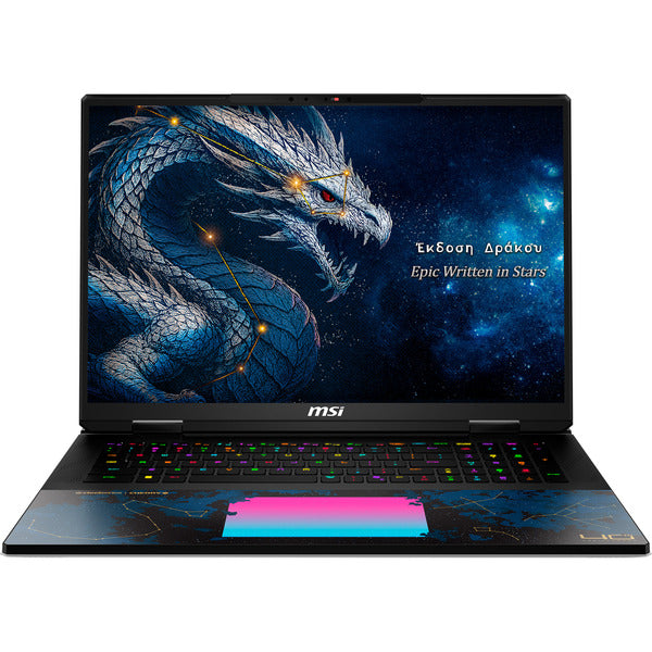 MSI Titan 18 HX Dragon Edition Draco Epic A2WJ-1218 (schwarz, Intel® Core™ Ultra 9 290HX Plus, NVIDIA GeForce RTX 5090, 96 GB DDR5, 4 TB (2 TB SSD & 2 TB SSD), Windows 11 Home)
