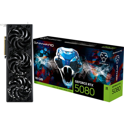 Gainward GeForce RTX 5080 Python III Graphics Card (DLSS 4, Triple DisplayPort, HDMI 2.1)