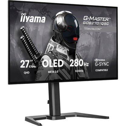 Iiyama G-Master GOB2701QSC-B1 OLED (68.6 cm (27 Zoll), schwarz, QHD, HDMI, DP, USB-Hub, 280Hz Panel)