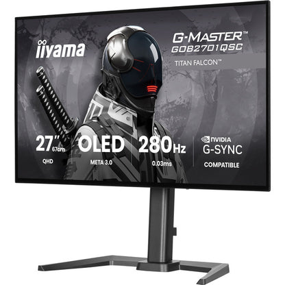 Iiyama G-Master GOB2701QSC-B1 OLED (68.6 cm (27 Zoll), schwarz, QHD, HDMI, DP, USB-Hub, 280Hz Panel)