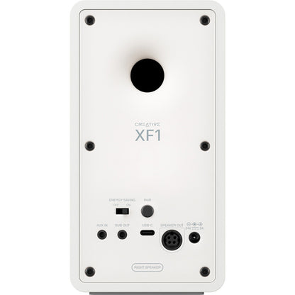 Creative Labs XF-1 (weiß, Hi-Res Bluetooth 6.0 Desktop-Lautsprecher)
