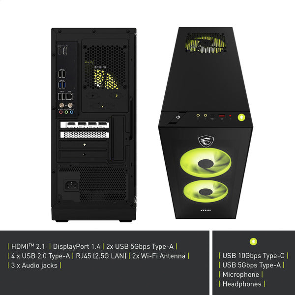 MSI MAG Infinite S AI 2NVP7-001AT (schwarz/transparent, Windows 11 Home)