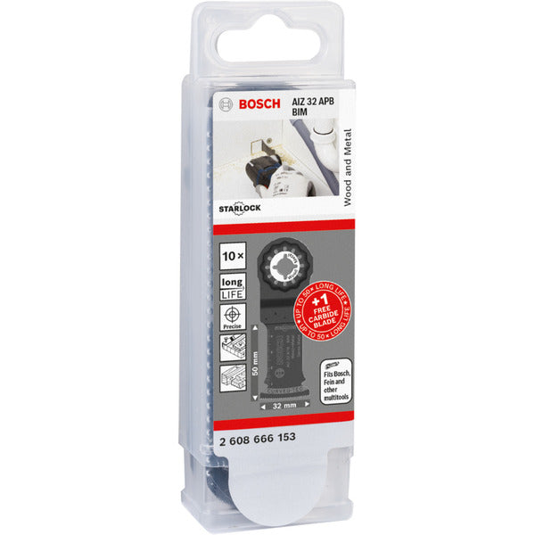 Bosch Powertools Tauchsägeblatt-Set AIZ 32 APB + 1 EXPERT MultiMax AIZ 32 APIT (10-teilig)