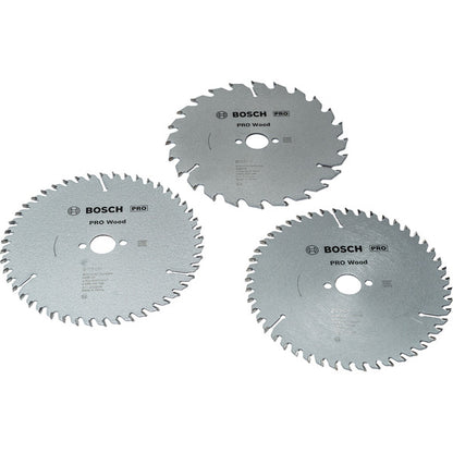 Bosch Powertools PRO Wood Kreissägeblatt 160 mm (3 Stück, Promo-Pack)