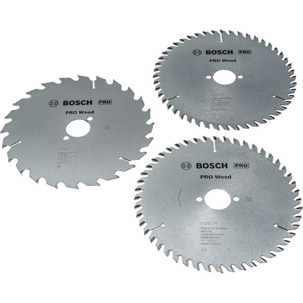 Bosch Powertools PRO Wood Kreissägeblatt 190 mm (3 Stück, Promo-Pack)