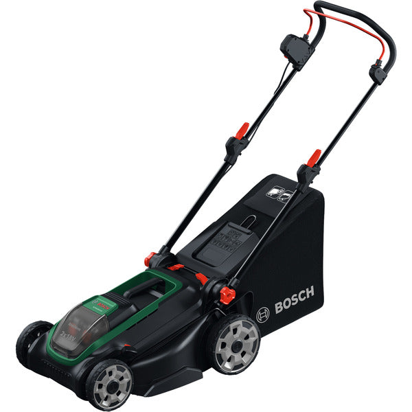 Bosch Powertools Bosch Rotak18V2-43 + Starter Set (2x 4.0Ah) + Mulch Plug (C)
