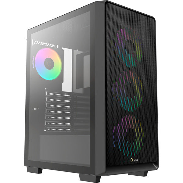 Ocypus Gamma C60 ARGB  (schwarz, Tempered Glass)