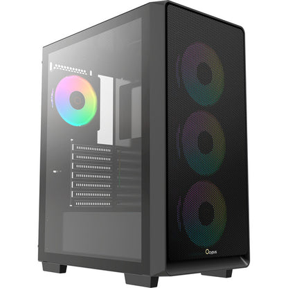 Ocypus Gamma C60 ARGB  (schwarz, Tempered Glass)