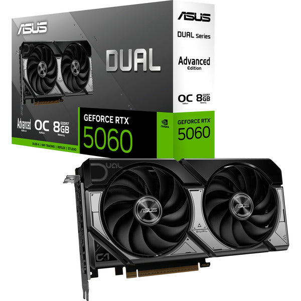 Asus GeForce RTX 5060 DUAL OC Edition Advanced 8GB (DLSS 5, 3x DisplayPort, 1x HDMI 2.1)