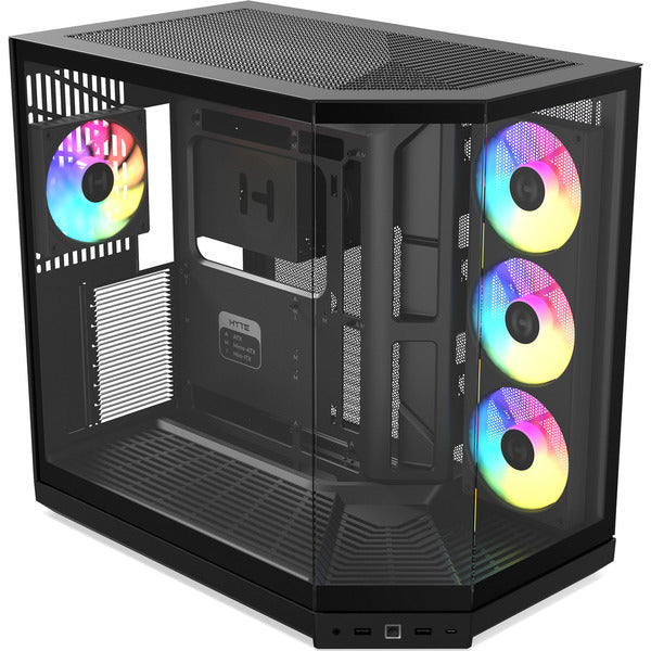 HYTE Y50 Pitch Black (schwarz, Tempered Glass x 3)