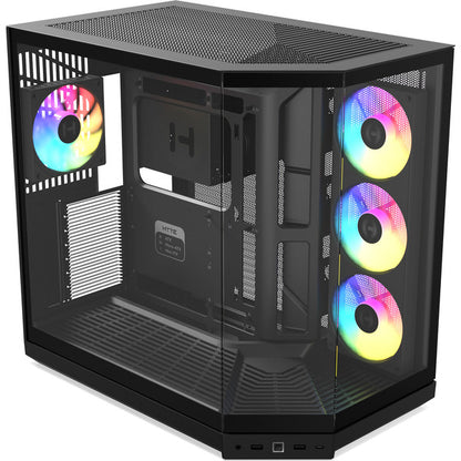 HYTE Y50 Pitch Black (schwarz, Tempered Glass x 3)
