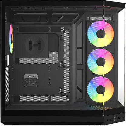 HYTE Y50 Pitch Black (schwarz, Tempered Glass x 3)