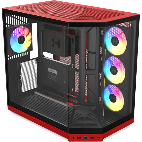 HYTE Y50 Wild Cherry (rot, Tempered Glass x 3)