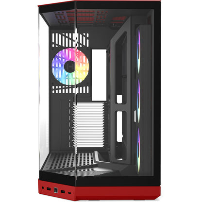 HYTE Y50 Wild Cherry (rot, Tempered Glass x 3)