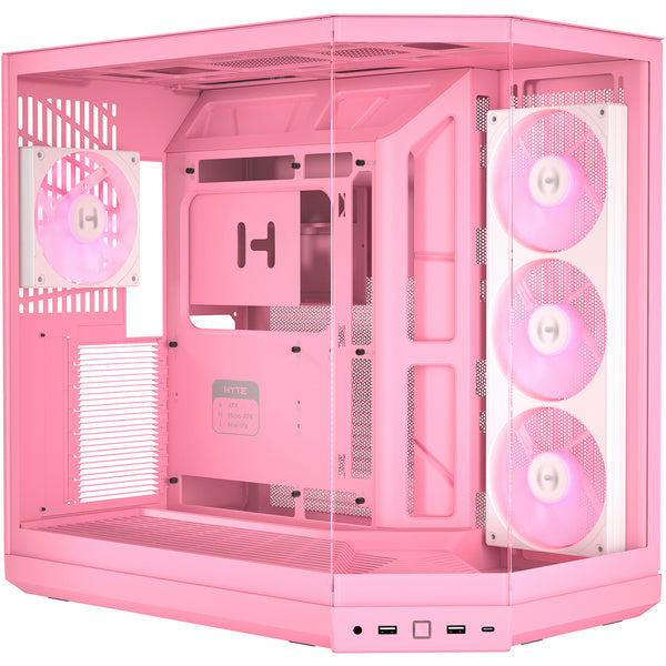 HYTE Y50 Strawberry Milk (hellrosa, Tempered Glass x 3)