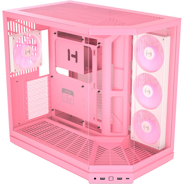 HYTE Y50 Strawberry Milk (hellrosa, Tempered Glass x 3)