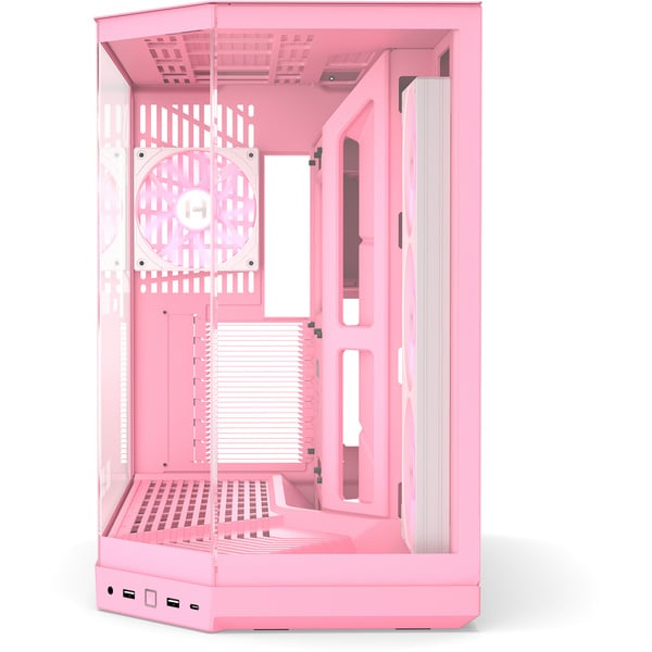 HYTE Y50 Strawberry Milk (hellrosa, Tempered Glass x 3)