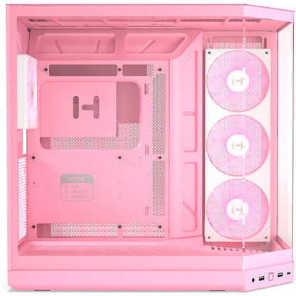 HYTE Y50 Strawberry Milk (hellrosa, Tempered Glass x 3)
