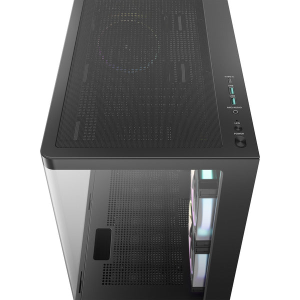 Deepcool CG380U 3F (schwarz, Panoramaglas-Gehäuse)