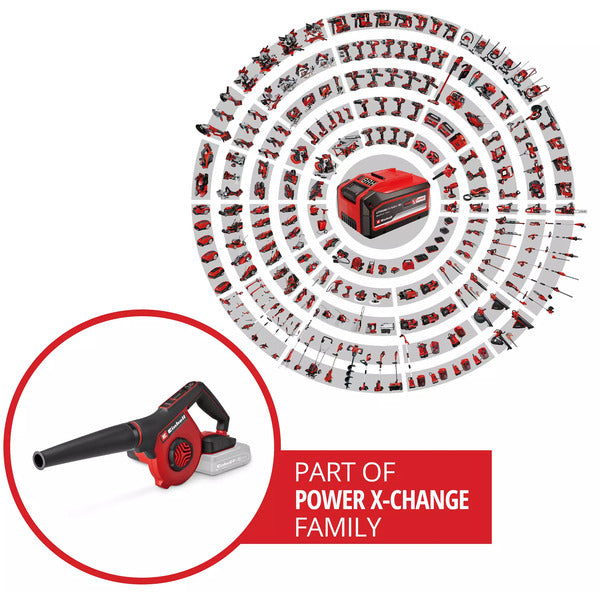 Einhell Power X-Change Akku-Bläser TE-CB 18/270 Li - Solo, 18Volt (rot/schwarz, ohne Akku und Ladegerät)