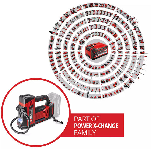 Einhell Power X-Change Akku-Autokompressor CE-CC 18/23 D Li-Solo, 18Volt (rot/schwarz, ohne Akku und Ladegerät)