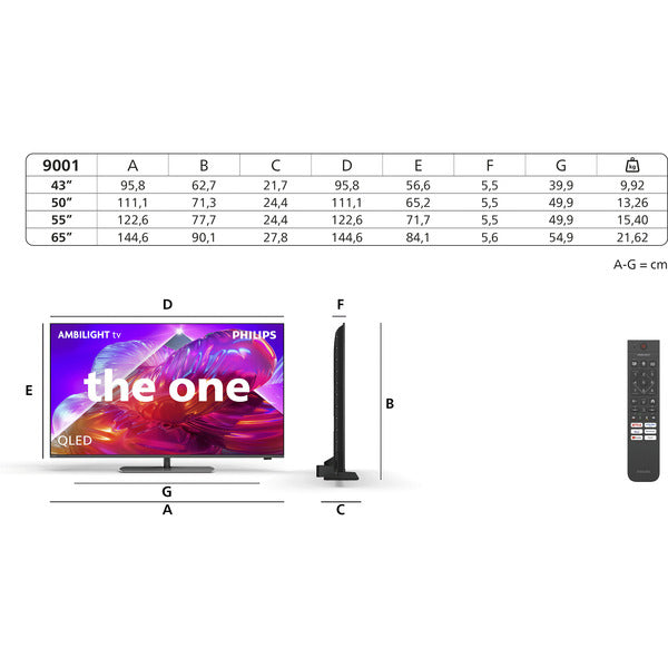 Philips 65PQS9001/12 The One (164 cm (65 Zoll), grau, UltraHD/4K, Ambilight 3-seitig, Drehbarer Standfuß, 120Hz Panel)