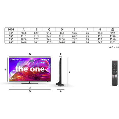 Philips 65PQS9001/12 The One (164 cm (65 Zoll), grau, UltraHD/4K, Ambilight 3-seitig, Drehbarer Standfuß, 120Hz Panel)