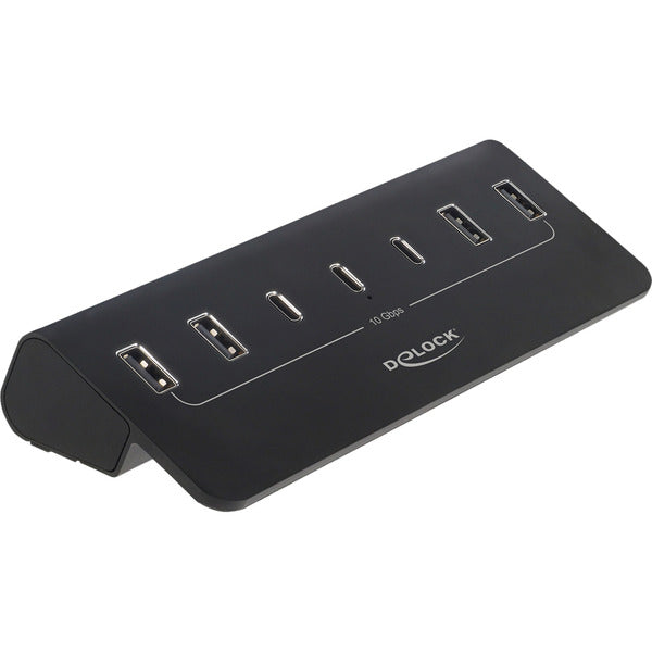 DeLOCK USB 10 Gbps Hub mit 3 USB Type-C und 4 USB Typ-A Ports (schwarz)