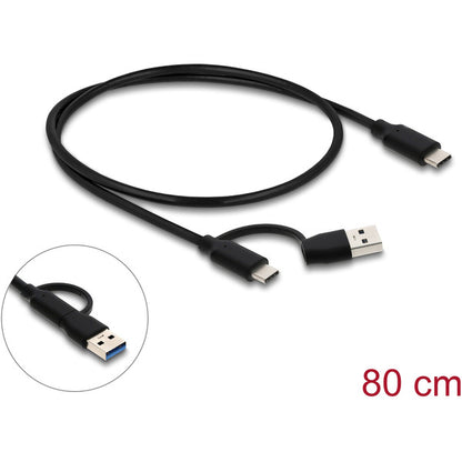DeLOCK USB 10 Gbps Hub mit 3 USB Type-C und 4 USB Typ-A Ports (schwarz)