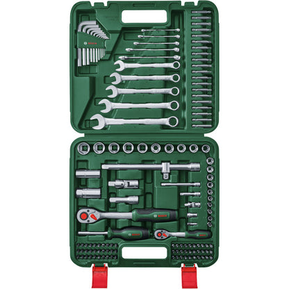 Bosch Powertools Werkzeug Set, 134-teilig (grün, mit Werkzeugkoffer)