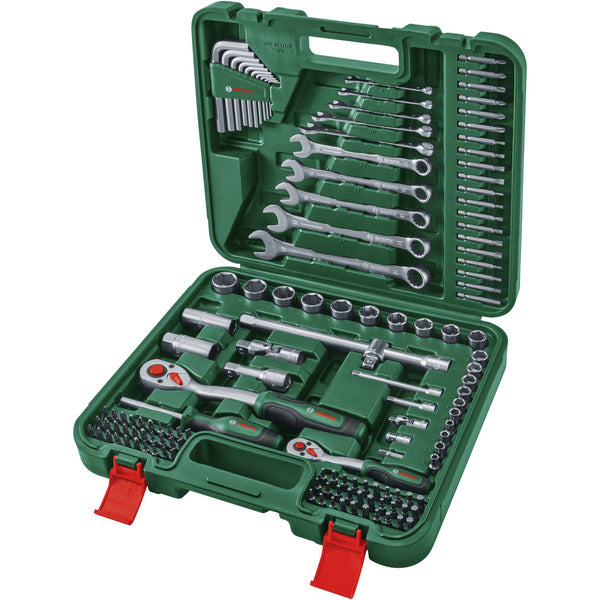 Bosch Powertools Werkzeug Set, 134-teilig (grün, mit Werkzeugkoffer)