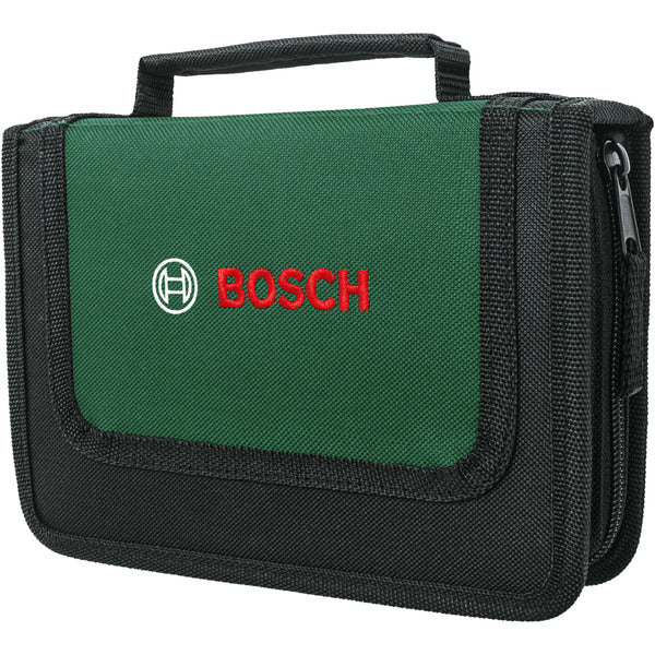 Bosch Powertools Starter Werkzeug Set, 26-teilig (grün/schwarz, mit Textil-Reißverschlussetui)