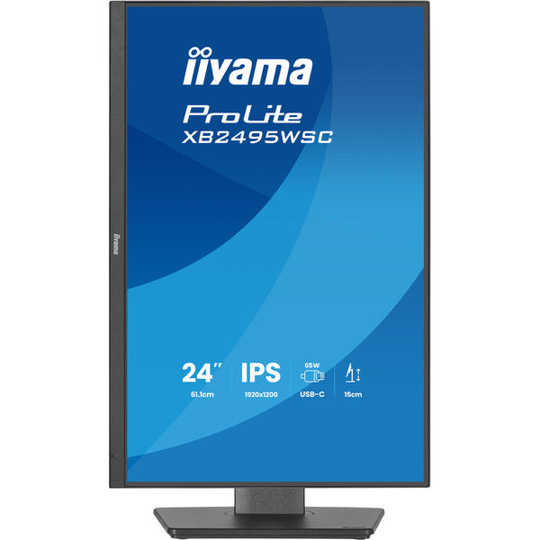 Iiyama ProLite XB2495WSC-B1 (61.1 cm (24 Zoll), schwarz (matt), WUXGA, IPS, HDMI, USB-C, USB-Hub, 100Hz Panel)