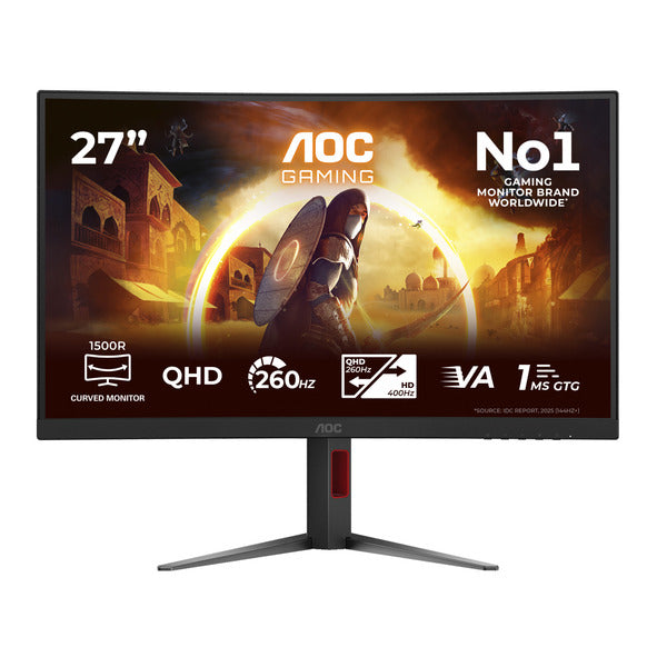 AOC CQ27G4Z2 (68.5 cm (27 Zoll), schwarz, QHD, Fast VA, Dual Mode, Curved, 260Hz Panel)