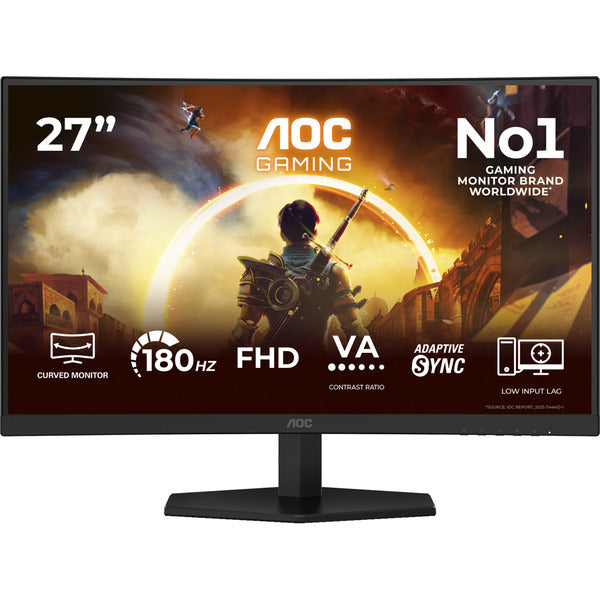AOC AGON C27G42FE (68.6 cm (27 Zoll), schwarz (matt), FullHD, VA, Curved, HDMI, DP, 180Hz Panel)